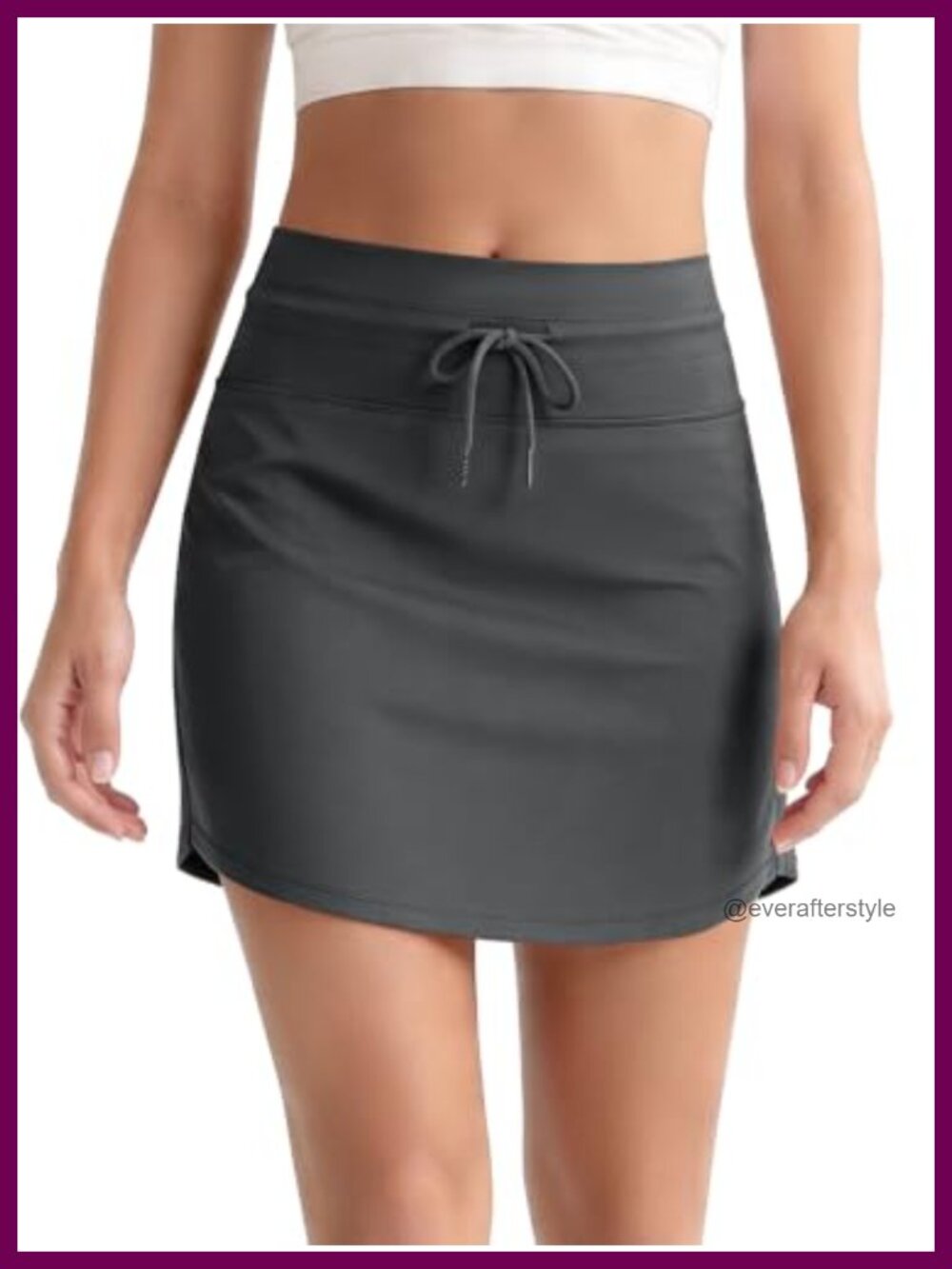 Women's Golf Tennis Skort with Built-in Shorts, High Waist Drawstring, Ball